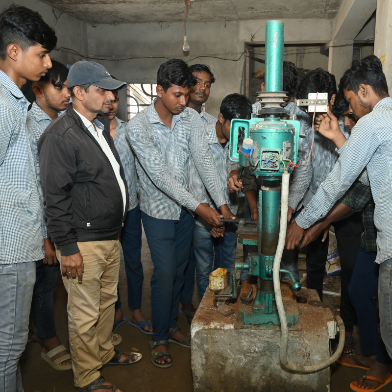 Students in technical workshop