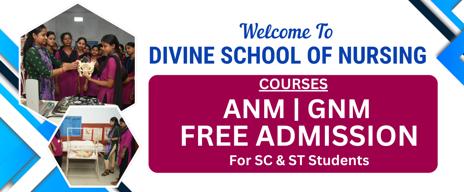 Divine School of Nursing admission banner