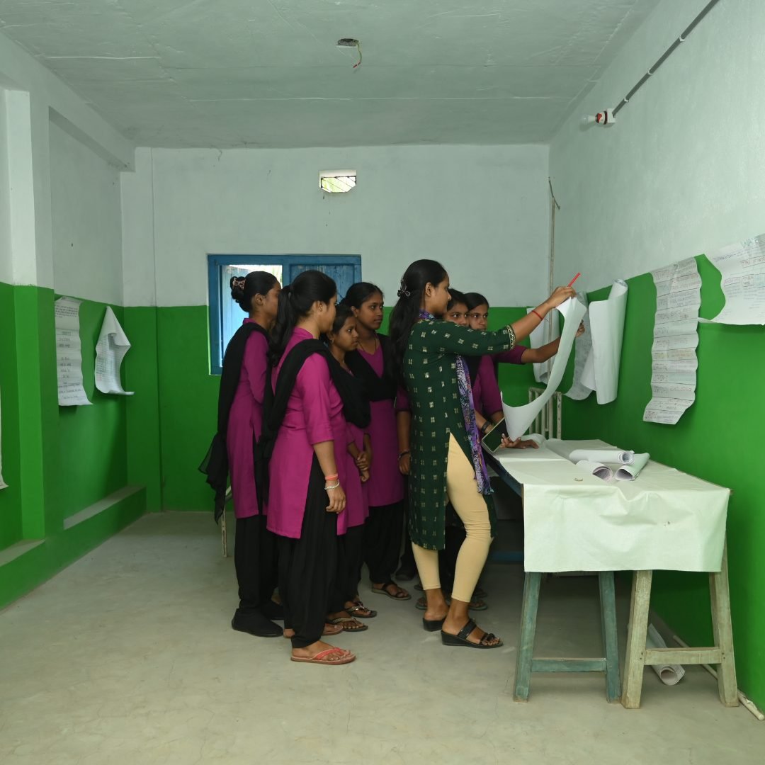 Nursing students during practical training